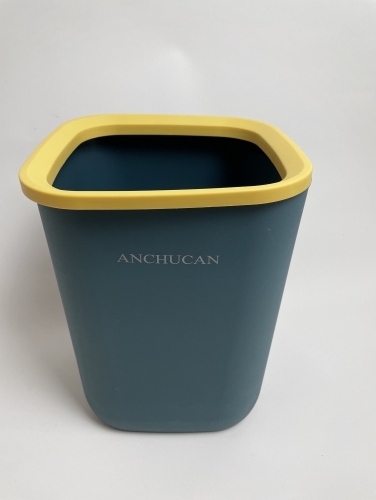 ANCHUCAN Plastic Square Garbage Pails for Kitchen Office Bathroom 12 Liter