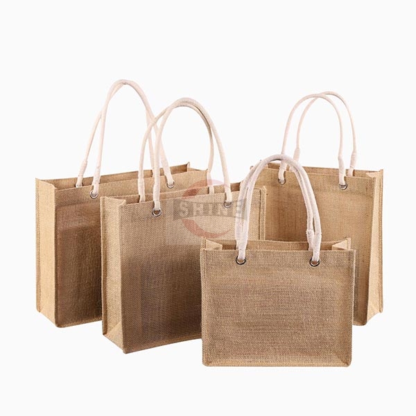 shopping bag Hessian tote bag one shoulder retro hessian bag custom
