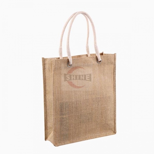 shopping bag Hessian tote bag one shoulder retro hessian bag custom