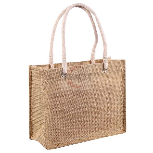 shopping bag Hessian tote bag one shoulder retro hessian bag custom