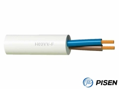 H03VV-F,H03VVH2-F,300/300V Copper Round/Flat PVC Insulated PVC Sheathed Cable