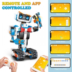 okk STEM Robot Building Block Toys for Kids, Remote and APP Controlled Engineering Science Educational Assembling Learning Kits Intelligent Set for Boys Girls Gift 