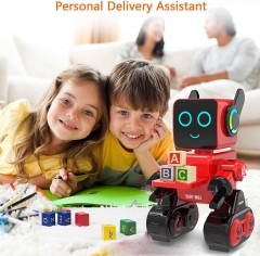 okk Robot Toy for Kids, Smart RC Robot Kit with Touch and Sound Control Robotics Intelligent Programmable Smart Robot with Walking,Dancing,Singing,Talking,Transfering Items for Boys Girls (Red)