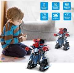 Aukfa Building Blocks RC Robot App Controlled Toy, Remote Control STEM Robot Toy, DIY Robotics Rechargeable RC Electronic Robots Funny Gift for 8+ Year Old Boys Girls ( 349 Pcs )