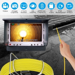Sewer Pipe Inspection Camera, Anysun 30M/100ft Waterproof IP68 Plumbing Camera with DVR Recorder, Pipeline Drain Industrial Endoscope Snake Cam with 7 Inch LCD Monitor 1000TVL (Include 8GB SD Card)