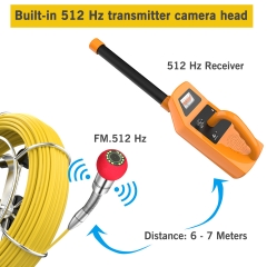 Sewer Camera 100ft with Locator & Receiver, 512Hz Sonde Transmitter Plumbing Camera with DVR Recorder, Inspection Cam with 7