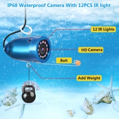 Underwater Fishing Camera with Depth Temperature Display