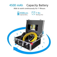 Drain Inspection Camera, Sewer Pipe Industrial Endoscope with DVR Recorder, Waterproof IP68 Snake Video System Borescope with 7 Inch LCD Monitor 1000TVL with 165ft Cable (8GB SD Card Include)