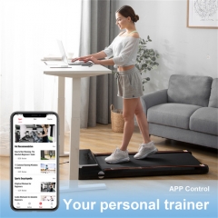 2 in 1 Under Desk Electric Treadmill, 2.5 HP Motorized Exercise Machine, 300 LBS Capacity, APP B'luetooth Remote Control LED Display, Running Walking/ Jogging for Home Office Use