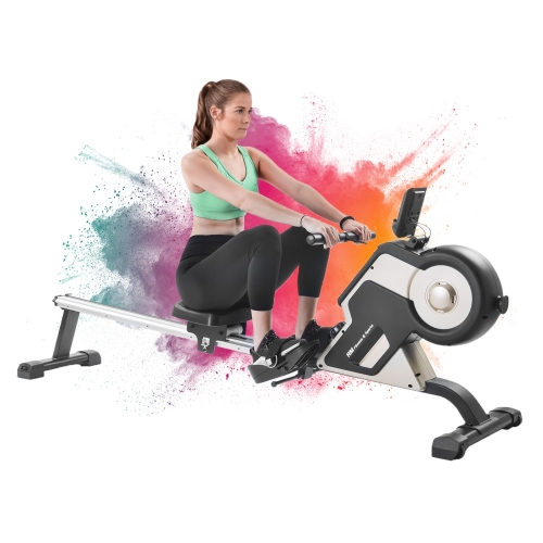 Rowing Machine with Magnetic Tension System,LED Monitor and 8-level Resistance Adjustment Equipment