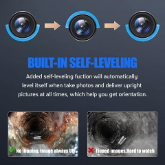 Self Leveling Sewer Camera, Anysun Pipe Inspection Camera Self Leveling IP68 Waterproof Industrial Plumbing Endoscope Drain Snake Cam with 7