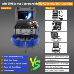 Sewer Camera with 512HZ Sonde, Self-Leveling 9