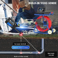 Anysun Sewer Pipe Inspection Camera 10 Inch IPS 1080P Screen and Meter Counter, Self-Leveling 512HZ Locator, 100M Diameter 9mm thick cable