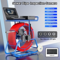 Anysun Sewer Pipe Inspection Camera 10 Inch IPS 1080P Screen and Meter Counter, Self-Leveling 512HZ Locator, 100M Diameter 9mm thick cable