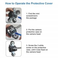 Anysun Sewer Camera Part, Guide Wheels Protective Cover for 0.87in/22mm and 0.9in/23mm Diameter Drain Camera Head