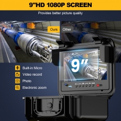 Anysun Sewer Camera with Locator, Distance Counter, Self-Leveling & 7mm Push Cable, 165FT Pipe Inspection Camera with 512Hz Transmitter, 9” 1080P IPS Screen, DVR 32GB – for Plumbers & Inspectors