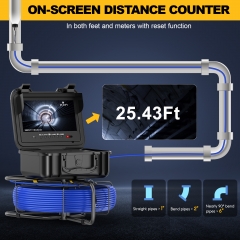 Anysun Sewer Camera with Locator, Distance Counter, Self-Leveling & 7mm Push Cable, 165FT Pipe Inspection Camera with 512Hz Transmitter, 9” 1080P IPS Screen, DVR 32GB – for Plumbers & Inspectors