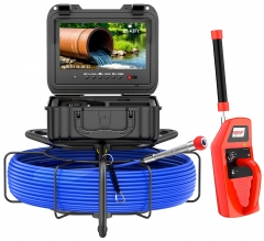 Anysun Sewer Camera with Locator, Distance Counter, Self-Leveling & 7mm Push Cable, 165FT Pipe Inspection Camera with 512Hz Transmitter, 9” 1080P IPS Screen, DVR 32GB – for Plumbers & Inspectors