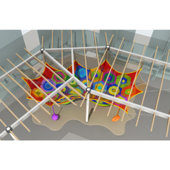 Climbing and upper body equipment rainbow climbing nets for children playground amusement