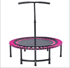 Bungee rope fitness trampoline with handle