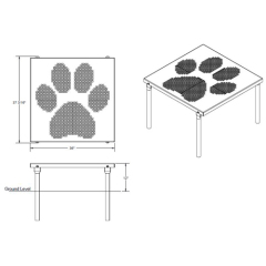 Dog Park Equipment Paws Table