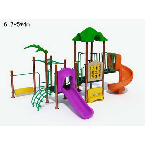 Outdoor preschool children playground used kids outdoor playground equipment set kids plastic slide