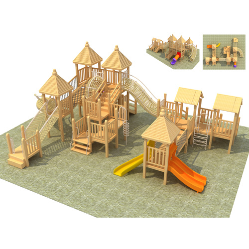Popular and High Quality Imported Wooden Kids Outdoor Playground Equipment