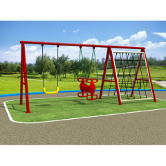 Kids Four Seat Garden Camping Outdoor Patio Metal Multifunction Safety Swing Chairs