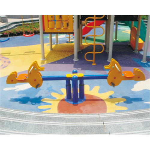 spring seesaw, plastic two seats seesaw, spring park seesaw