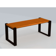 chinese kids public park simple backless wooden garden bench for outdoor