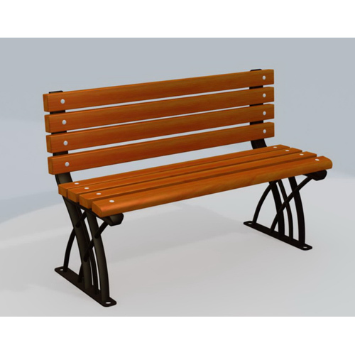 Custom public park bench cast iron legs