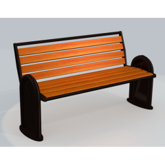 Durable antirust metal and recycled plastic slat street park benches outdoor garden chair
