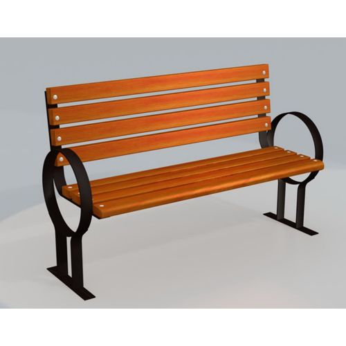outdoor waterproof courtyard double solid wood bench park bench frame cast iron garden bench
