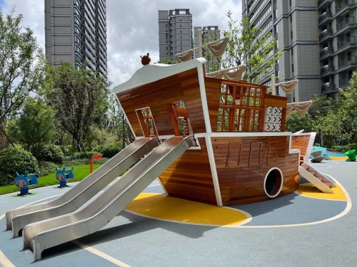 Wood Pirate Ship Playground