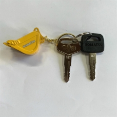 Excavator key chain with komatsu key for komatsu engine