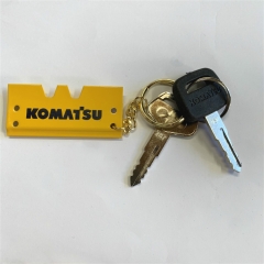 Excavator key chain with komatsu key for komatsu engine