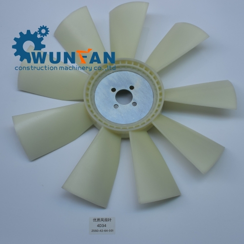 high quality excavator 4D34 Engine spare parts 9 blade Cooling Fan Blade