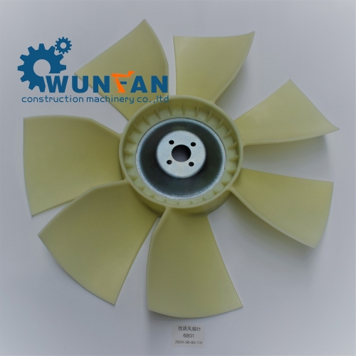 high quality excavator Isuzu 6BG1 Engine spare parts 7 blade Cooling Fan Blade with size 620*36*60