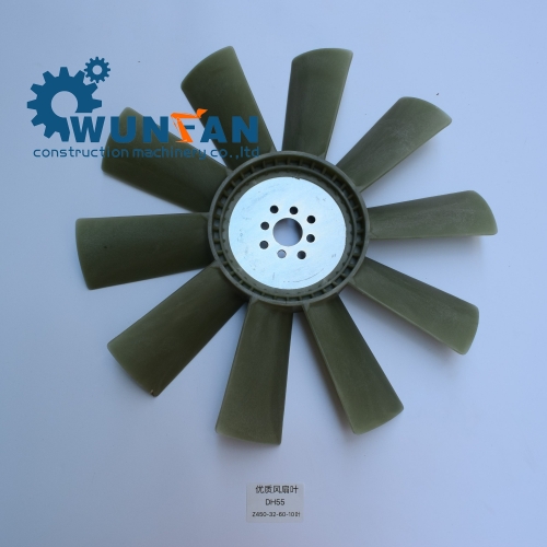 high quality excavator Doosan DH55 Engine spare parts 10 blade Cooling Fan Blade Z450-32-60