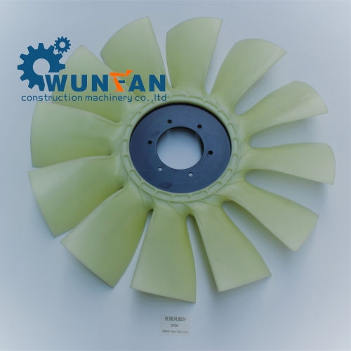 High quality excavator KOBELCO J05E Engine spare parts 12 blade Cooling Fan Blade with size Z650-100-132