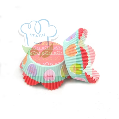 Multi colors flower shaped cupcake liners