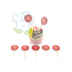 Red color cupcake toppers