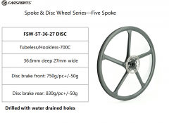 27mm Wide 5-Spoke Tubeless Wheel