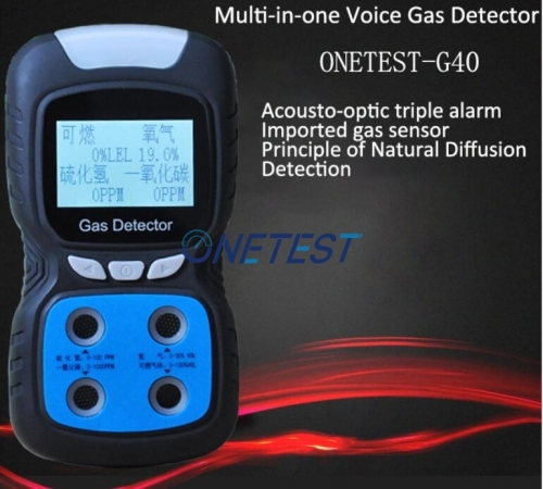 ONETEST-G40 cuatro en un detector de gas