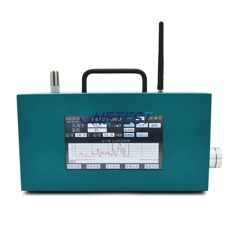 Monitor de iones de oxígeno negativo onetest - 200xp para la detección de iones negativos / temperatura / humedad