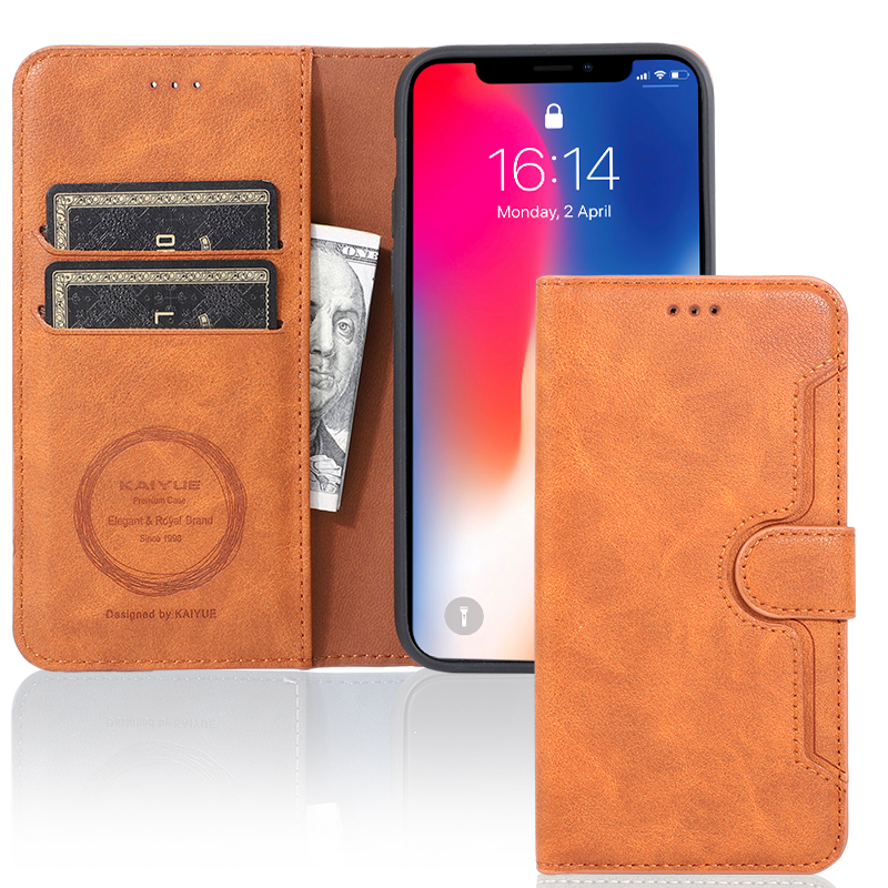 Premium Designer Flip Leather Case for iPhone 