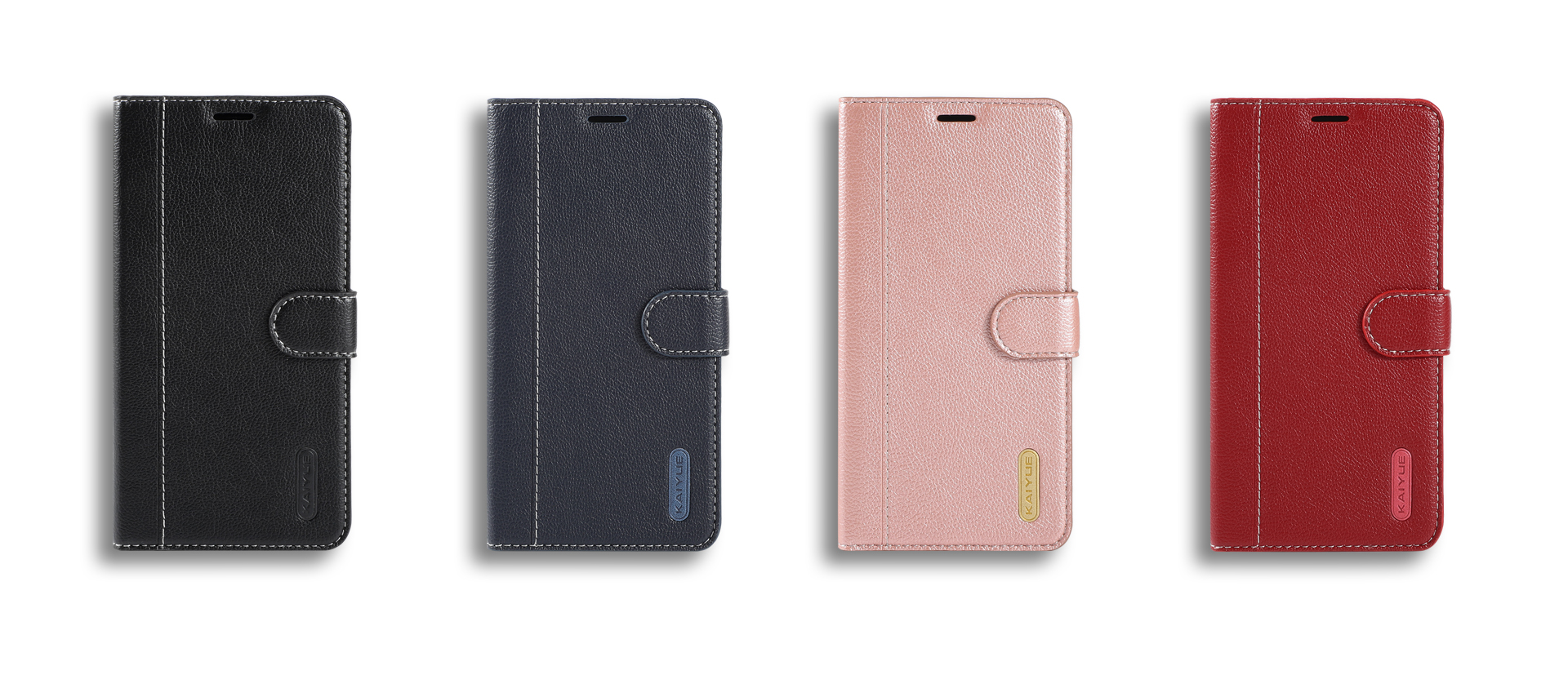 KAIYUE Lichee Flip Case Rose Gold