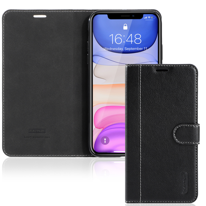 KAIYUE Lichee Flip Case Black