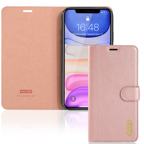 KAIYUE Lichee Flip Case Rose Gold