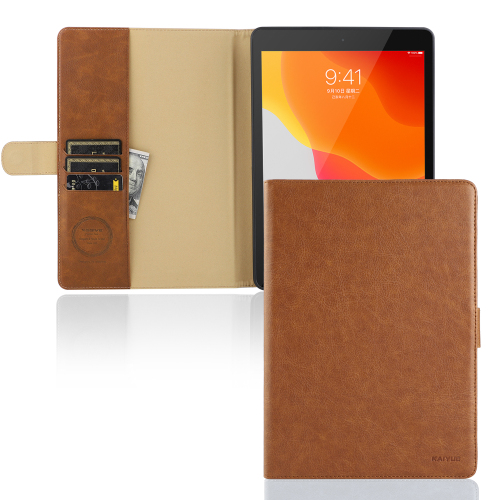 KAIYUE Wallet Tablet Case Brown